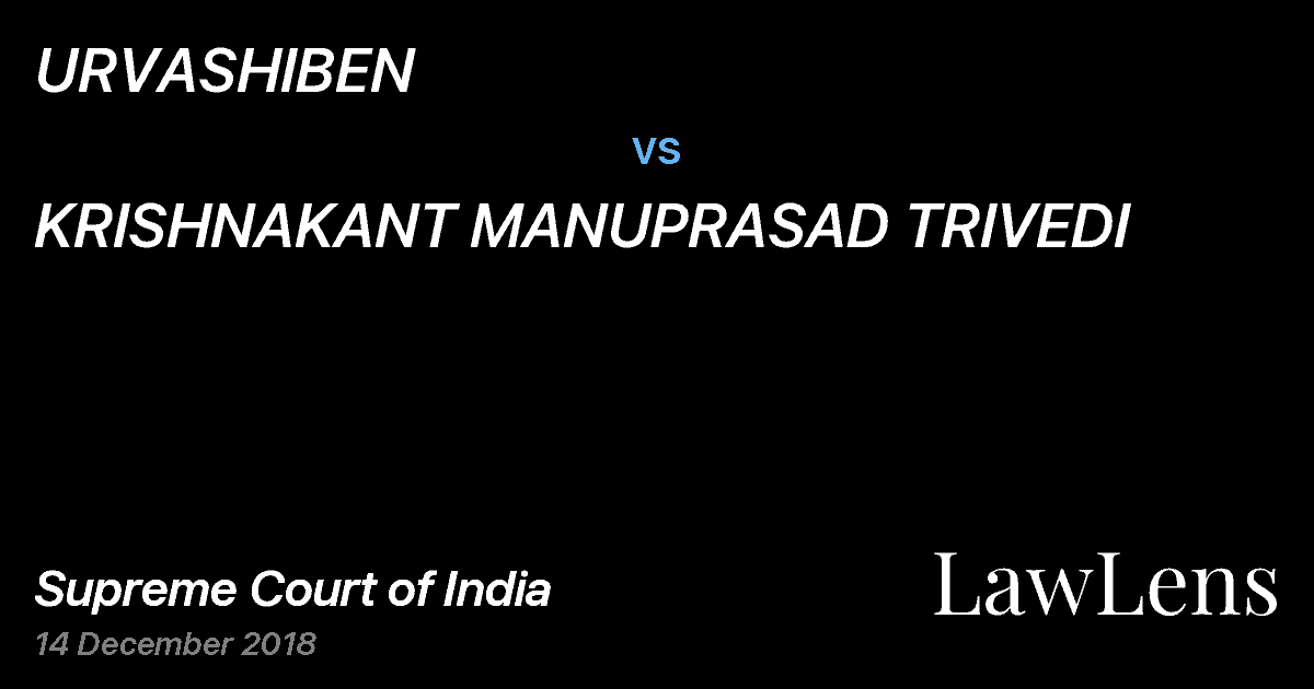 Preview image for URVASHIBEN vs. KRISHNAKANT MANUPRASAD TRIVEDI