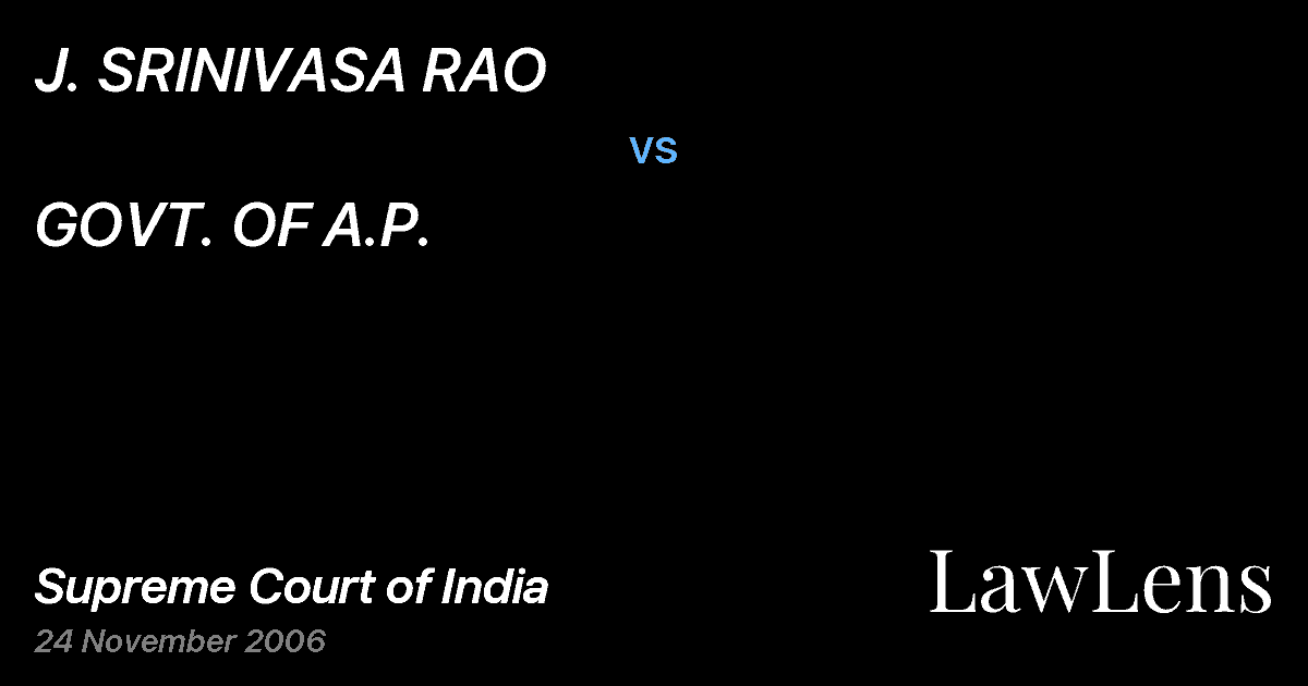 Preview image for J. SRINIVASA RAO vs. GOVT. OF A.P.
