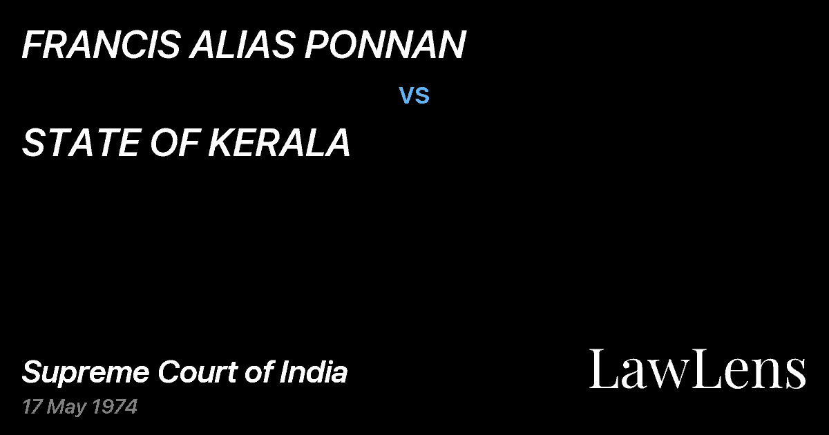 Preview image for FRANCIS ALIAS PONNAN vs. STATE OF KERALA
