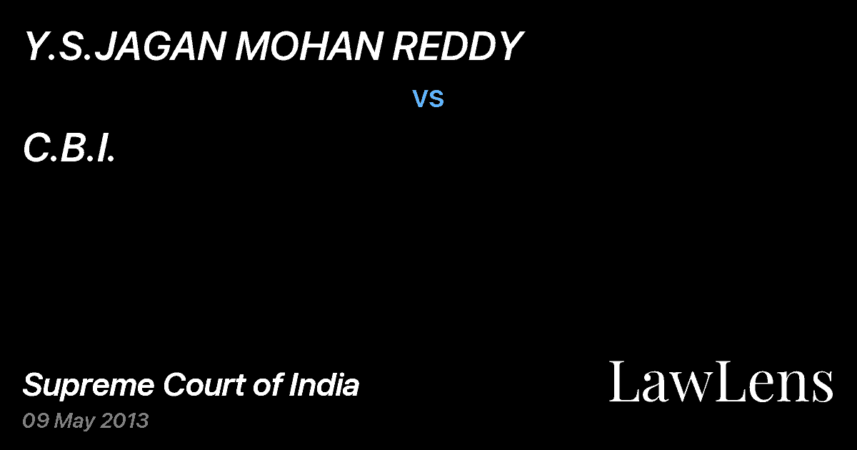 Preview image for Y.S.JAGAN MOHAN REDDY vs. C.B.I.