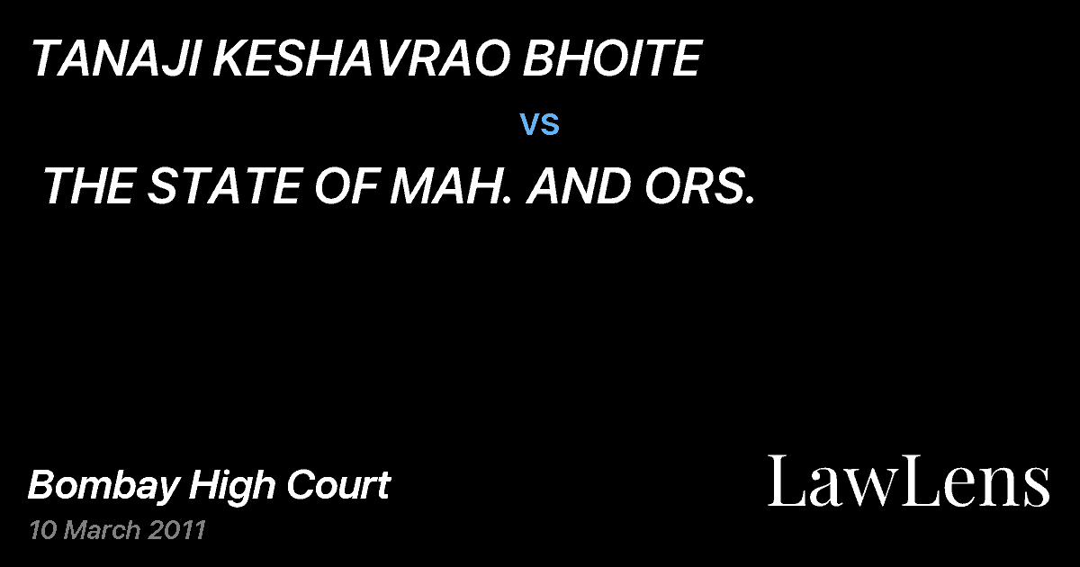 Preview image for TANAJI KESHAVRAO BHOITE vs. THE STATE OF MAH. AND ORS.