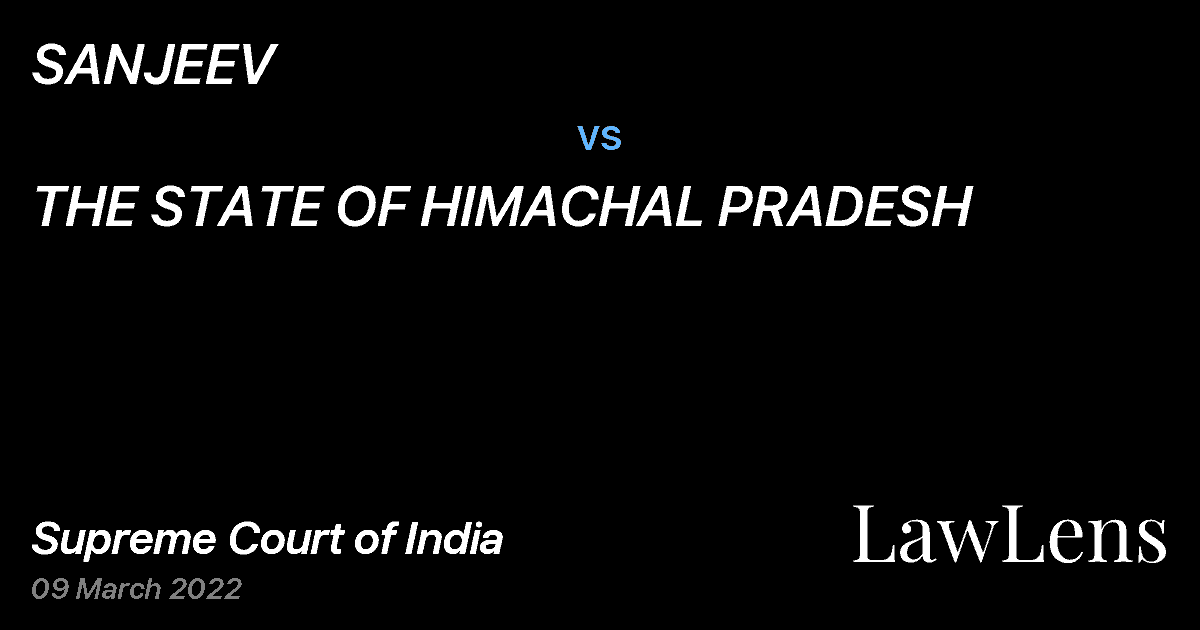 Preview image for SANJEEV vs. THE STATE OF HIMACHAL PRADESH