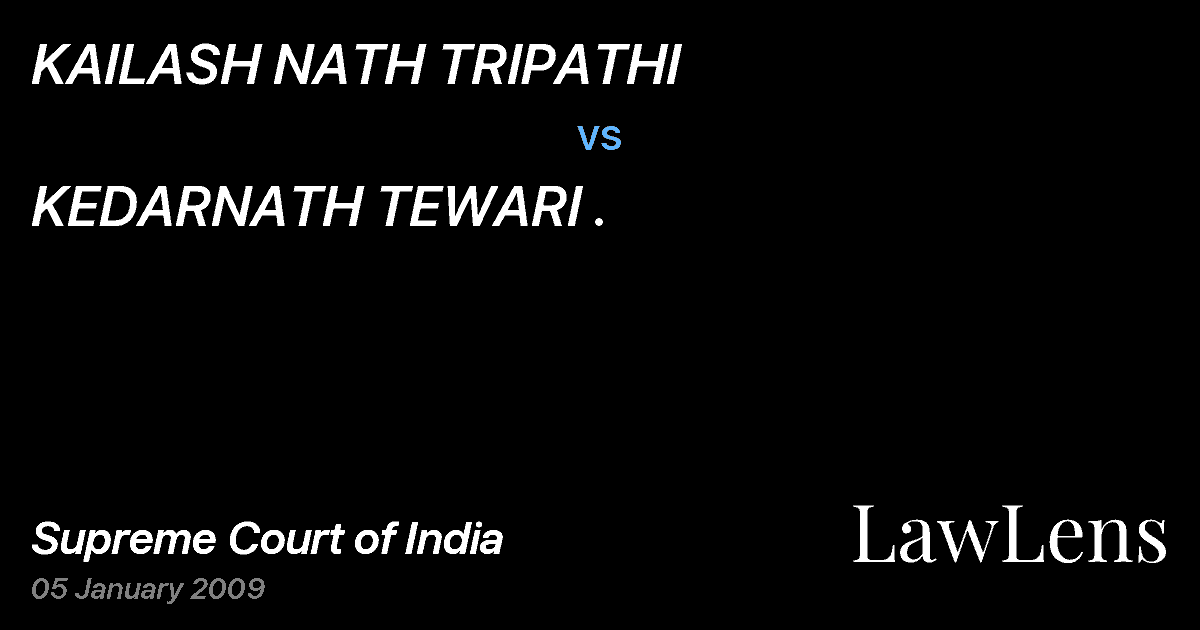 Preview image for KAILASH NATH TRIPATHI vs. KEDARNATH TEWARI .