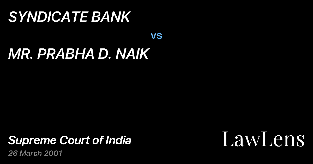 Preview image for SYNDICATE BANK vs. MR. PRABHA D. NAIK