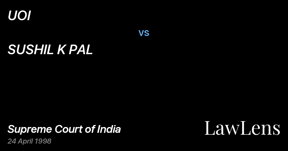 Preview image for UOI vs. SUSHIL K PAL