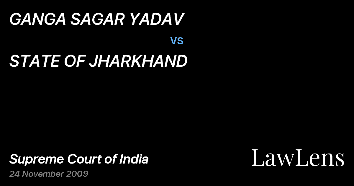 Preview image for GANGA SAGAR YADAV vs. STATE OF JHARKHAND