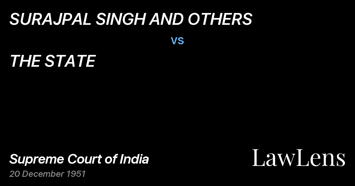 Preview image for SURAJPAL SINGH AND OTHERS vs. THE STATE
