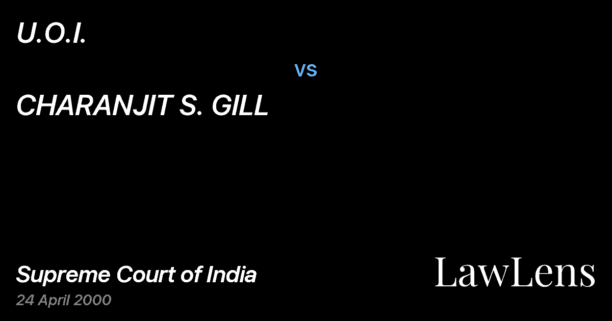 Preview image for U.O.I. vs. CHARANJIT S. GILL