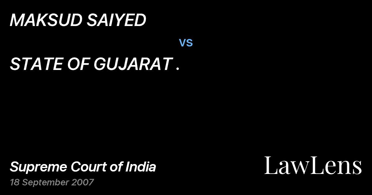 Preview image for MAKSUD SAIYED vs. STATE OF GUJARAT .