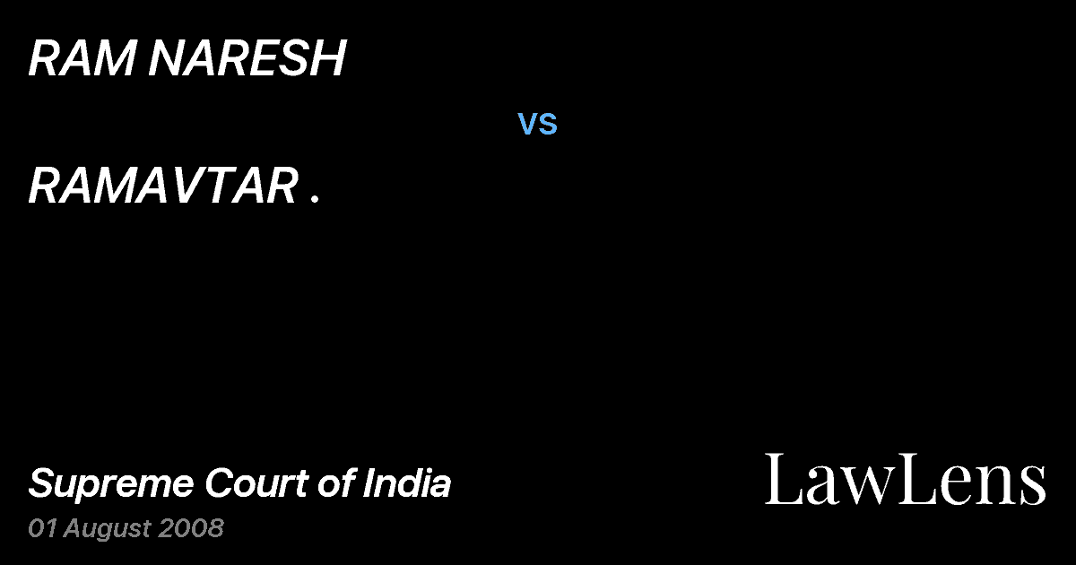 Preview image for RAM NARESH vs. RAMAVTAR .