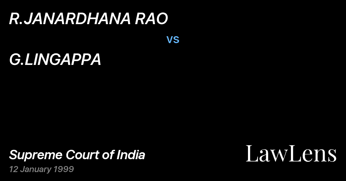 Preview image for R.JANARDHANA RAO vs. G.LINGAPPA