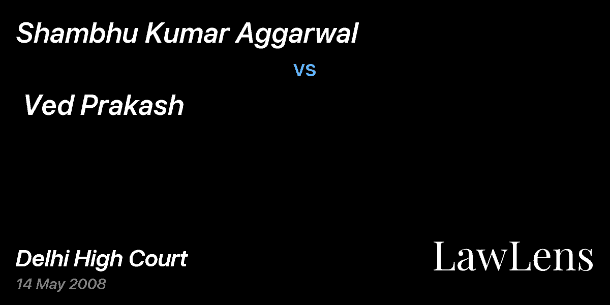Preview image for Shambhu Kumar Aggarwal  vs.  Ved Prakash