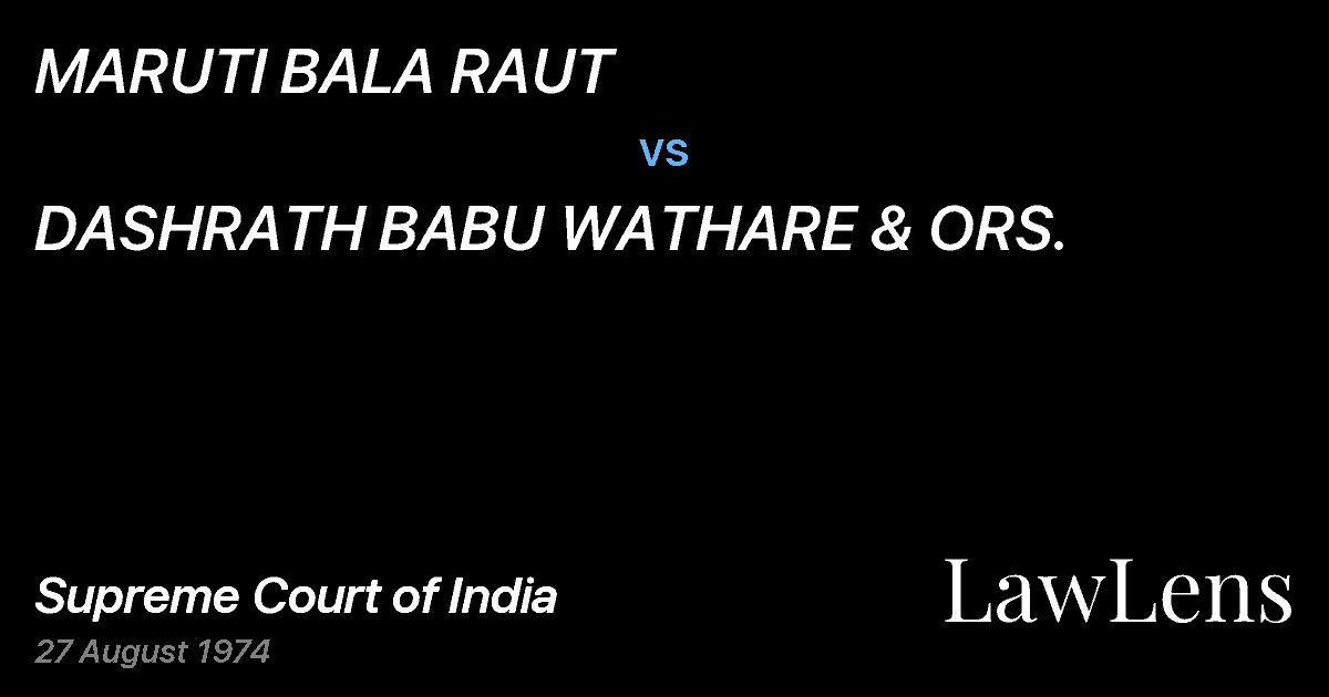 Preview image for MARUTI BALA RAUT vs. DASHRATH BABU WATHARE & ORS.