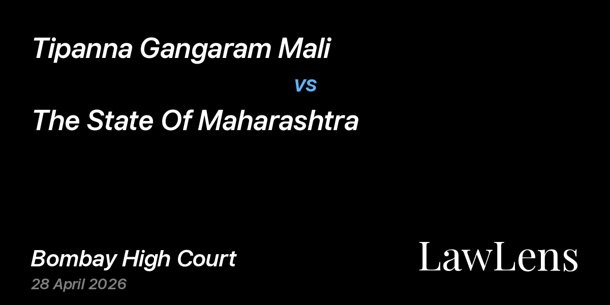 Preview image for Tipanna Gangaram Mali vs. The State Of Maharashtra