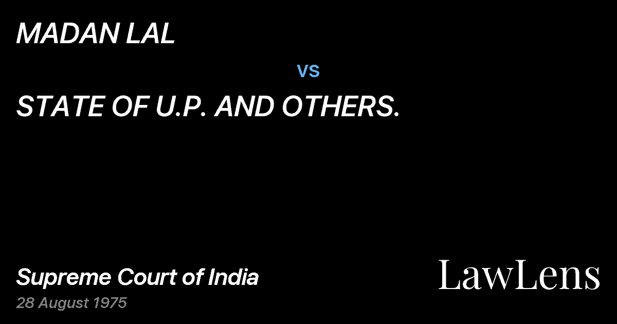 Preview image for MADAN LAL vs. STATE OF U.P. AND OTHERS.