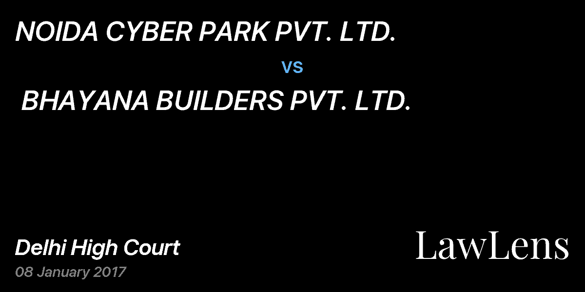 Preview image for NOIDA CYBER PARK PVT. LTD. vs. BHAYANA BUILDERS PVT. LTD.