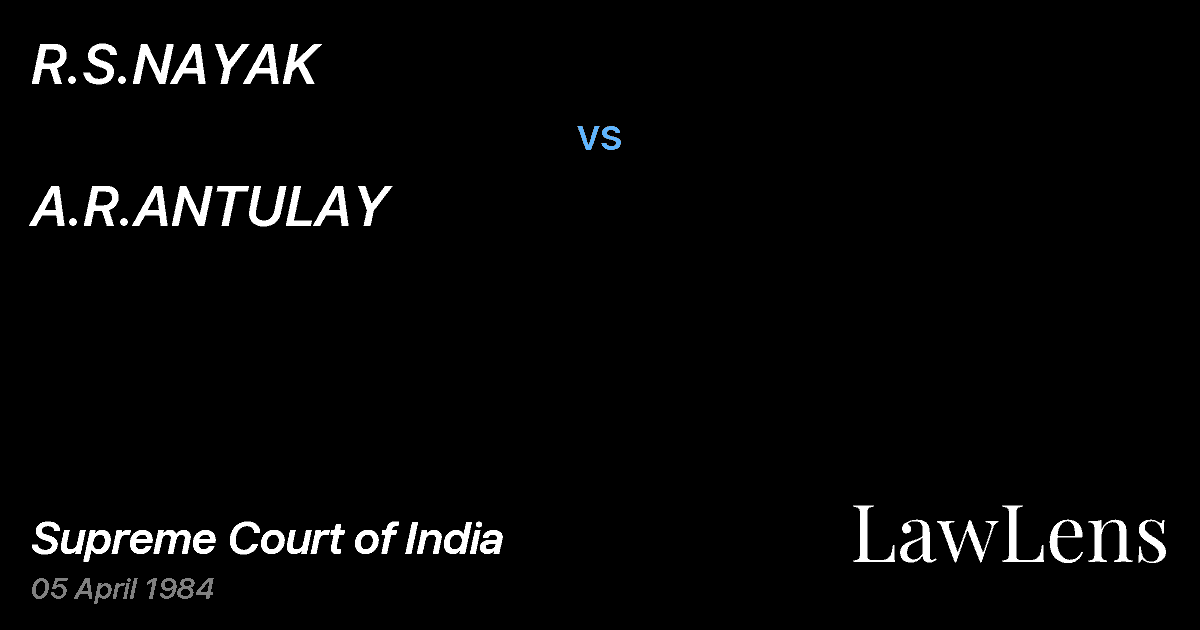 Preview image for R.S.NAYAK vs. A.R.ANTULAY