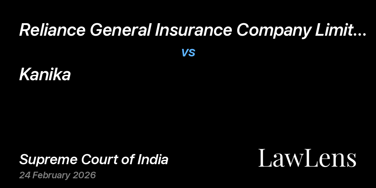 Preview image for Reliance General Insurance Company Limited vs. Kanika