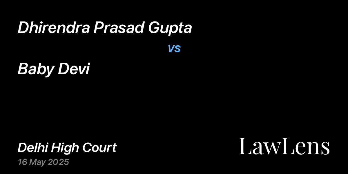 Preview image for Dhirendra Prasad Gupta vs. Baby Devi