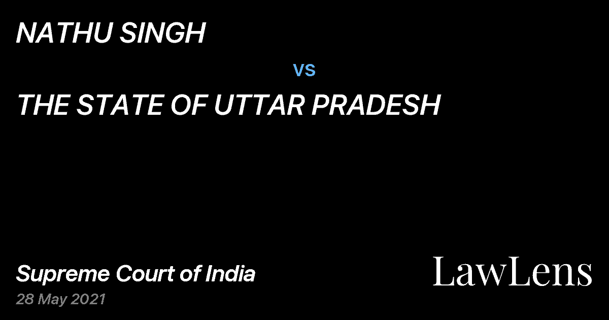 Preview image for NATHU SINGH vs. THE STATE OF UTTAR PRADESH
