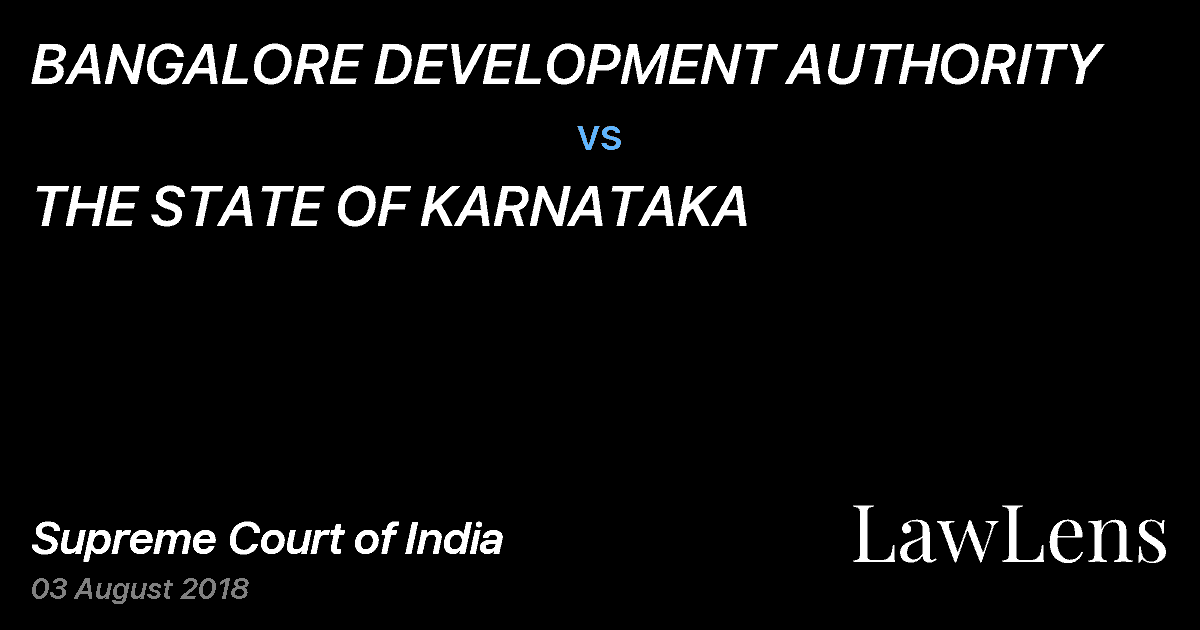 Preview image for BANGALORE DEVELOPMENT AUTHORITY vs. THE STATE OF KARNATAKA