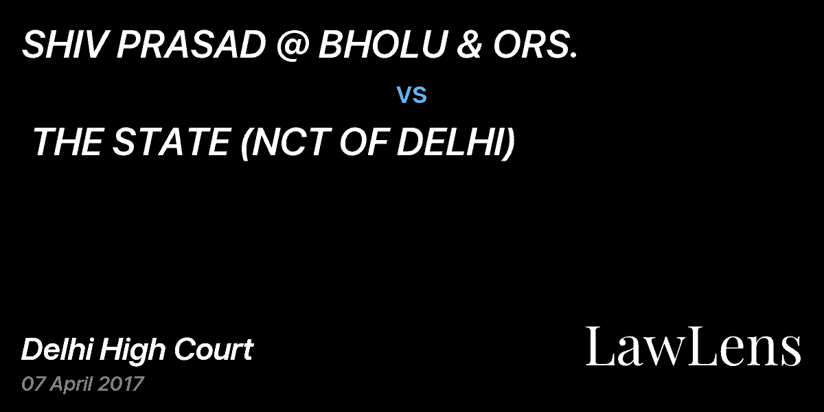 Preview image for SHIV PRASAD @ BHOLU & ORS.  vs.  THE STATE (NCT OF DELHI)