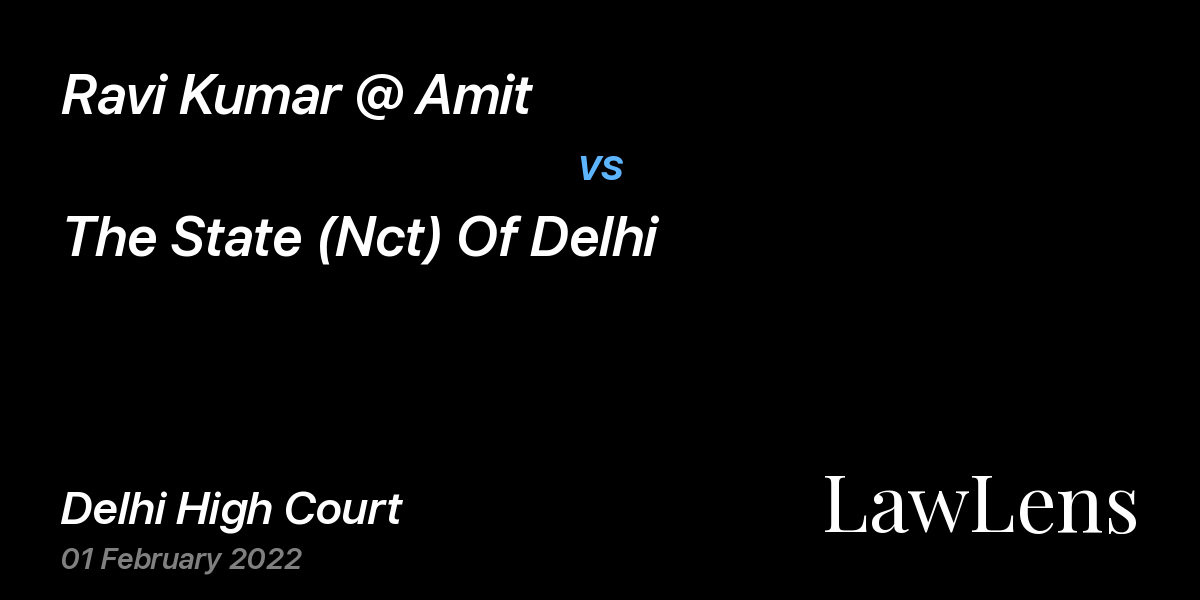 Preview image for Ravi Kumar @ Amit vs. The State (Nct) Of Delhi
