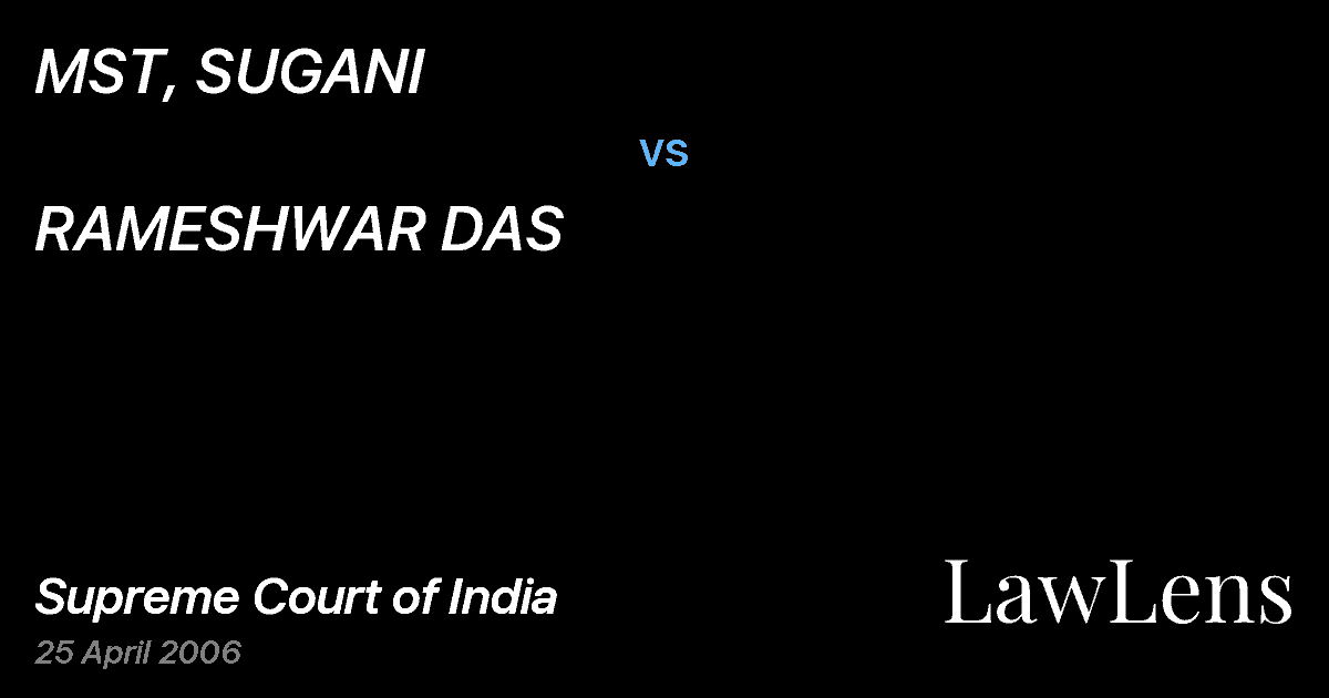 Preview image for MST, SUGANI vs. RAMESHWAR DAS