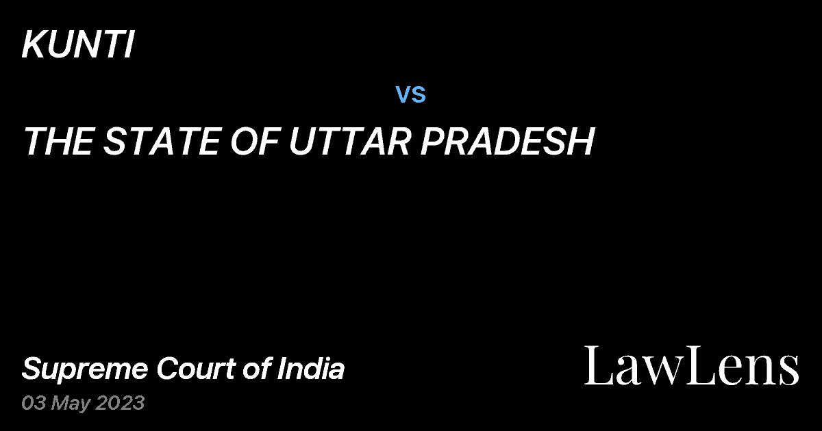 Preview image for KUNTI vs. THE STATE OF UTTAR PRADESH