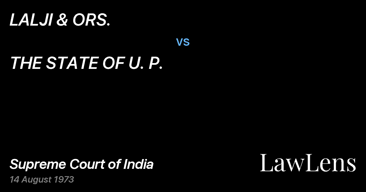 Preview image for LALJI & ORS. vs. THE STATE OF U. P.