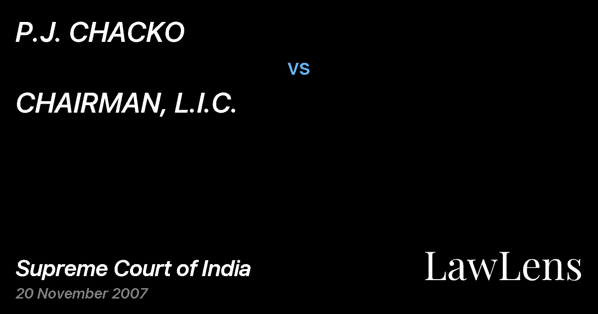 Preview image for P.J. CHACKO vs. CHAIRMAN, L.I.C.