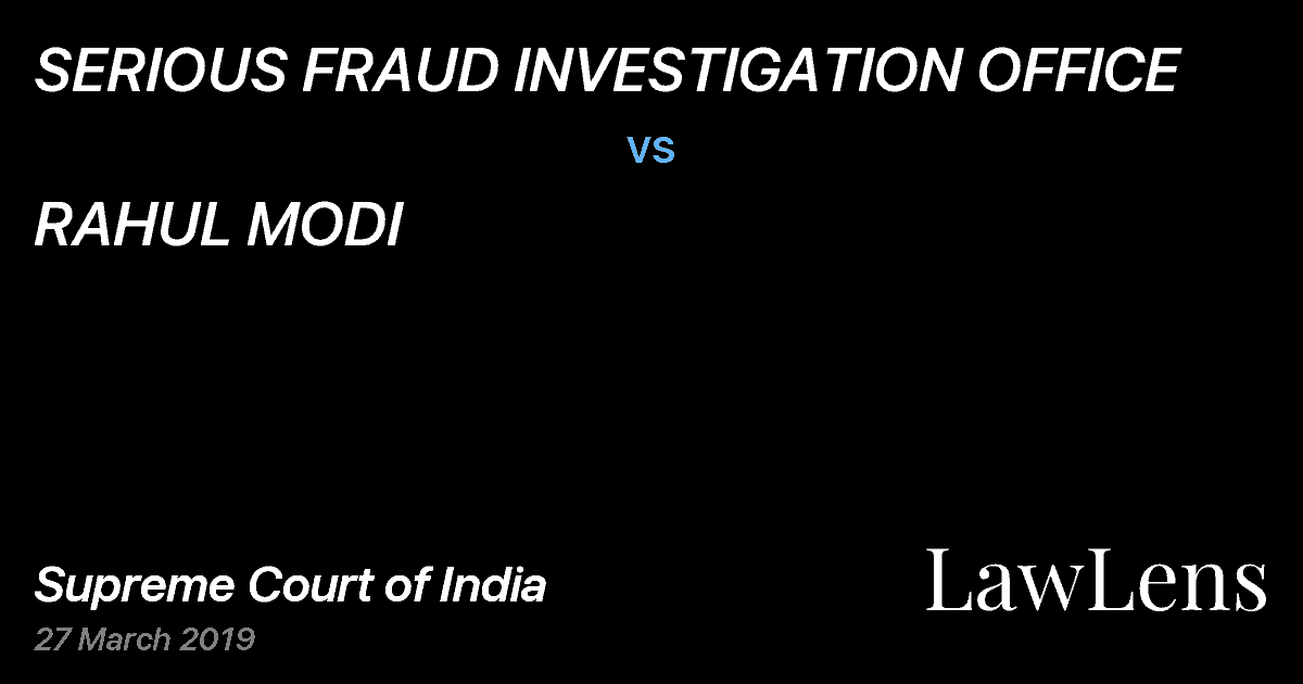 Preview image for SERIOUS FRAUD INVESTIGATION OFFICE vs. RAHUL MODI