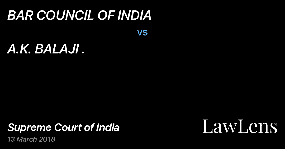 Preview image for BAR COUNCIL OF INDIA vs. A.K. BALAJI .