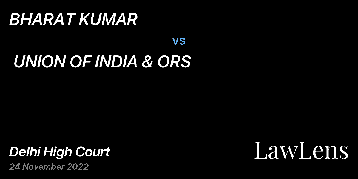 Preview image for BHARAT KUMAR vs. UNION OF INDIA & ORS
