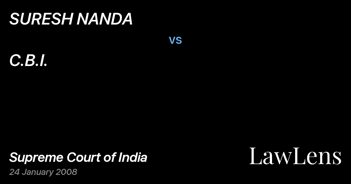 Preview image for SURESH NANDA vs. C.B.I.