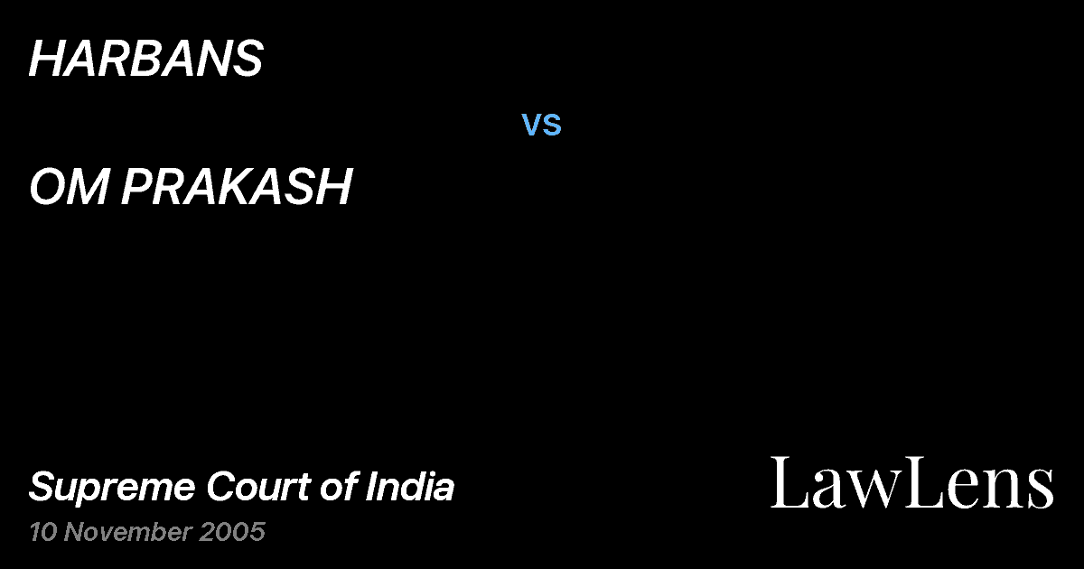 Preview image for HARBANS vs. OM PRAKASH