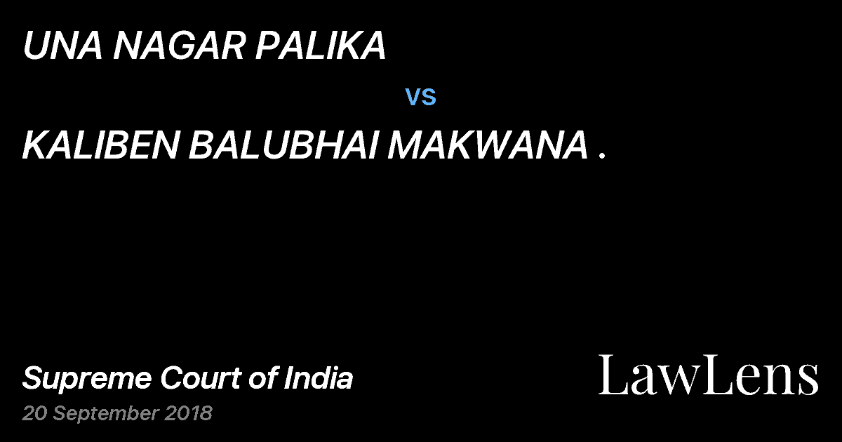 Preview image for UNA NAGAR PALIKA vs. KALIBEN BALUBHAI MAKWANA .