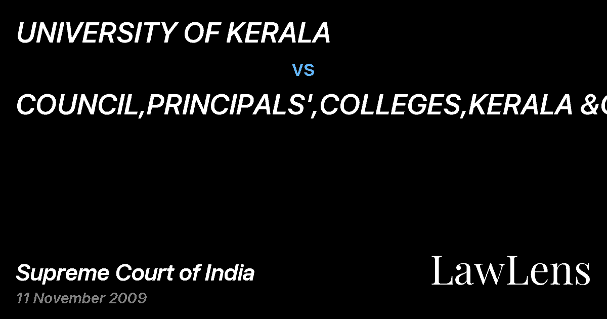 Preview image for UNIVERSITY OF KERALA vs. COUNCIL,PRINCIPALS',COLLEGES,KERALA &ORS