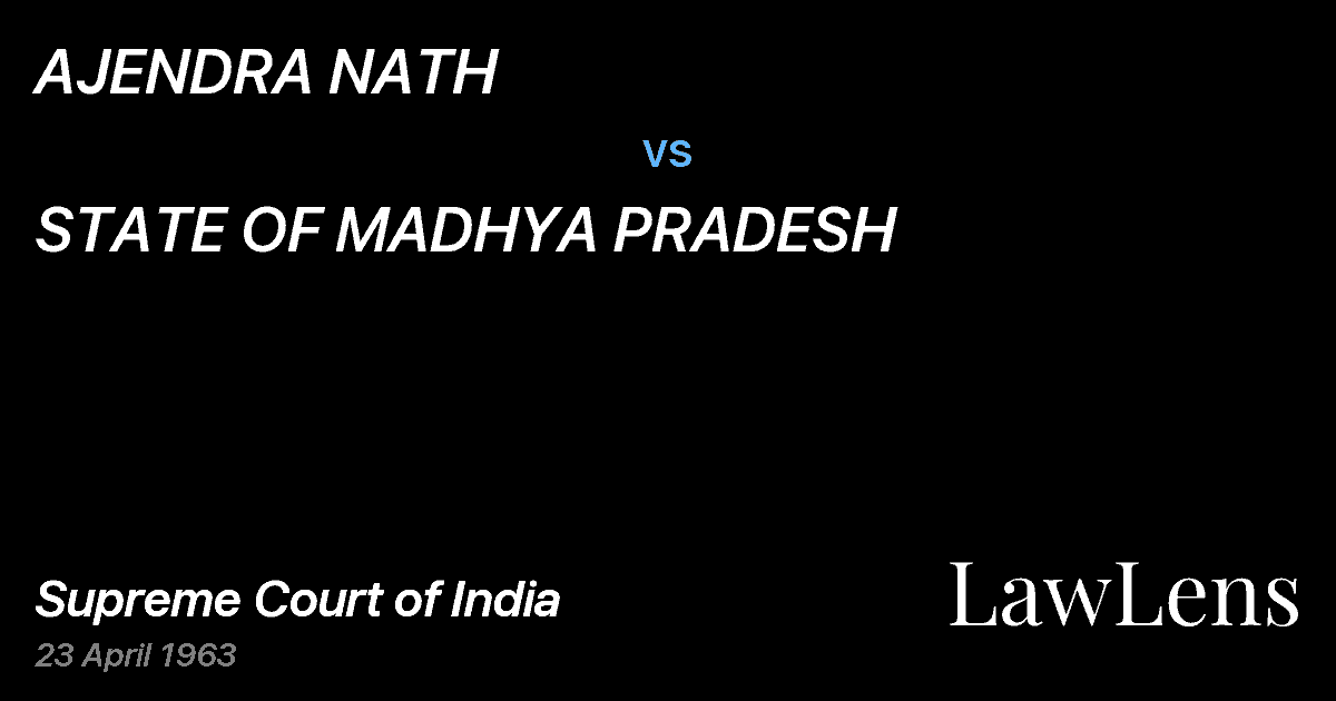 Preview image for AJENDRA NATH vs. STATE OF MADHYA PRADESH