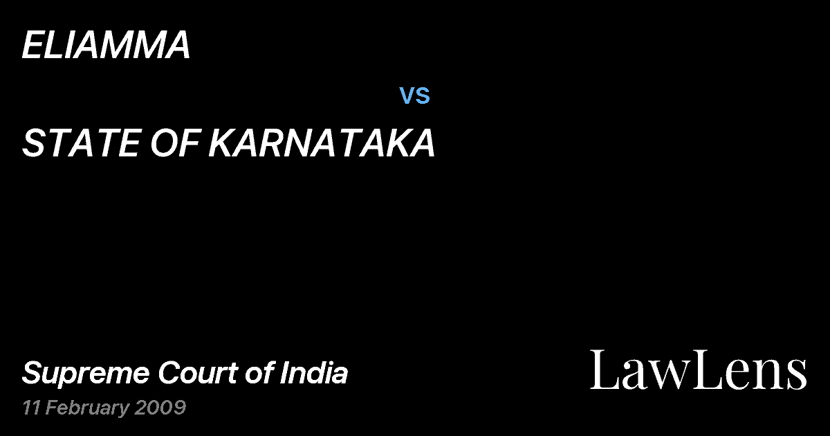 Preview image for ELIAMMA vs. STATE OF KARNATAKA