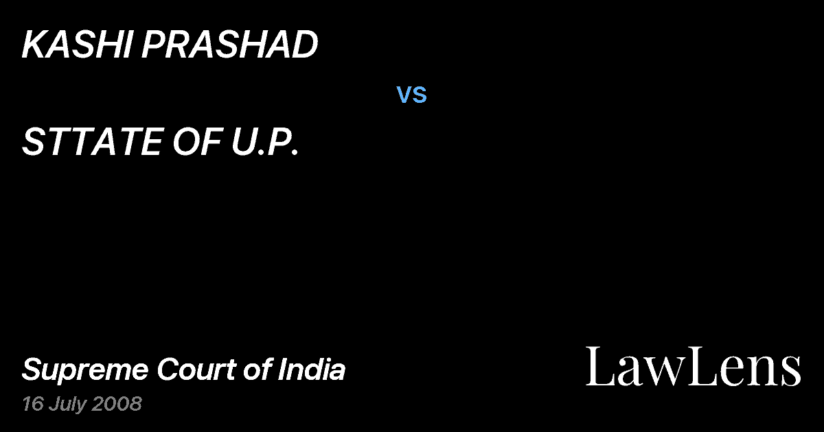 Preview image for KASHI PRASHAD vs. STTATE OF U.P.