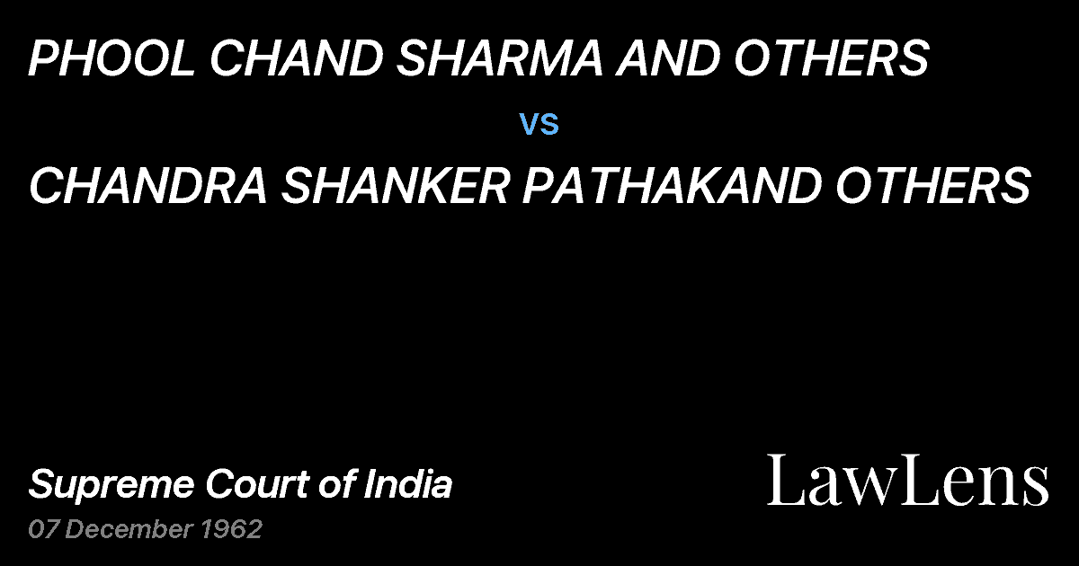 Preview image for PHOOL CHAND SHARMA AND OTHERS vs. CHANDRA SHANKER PATHAKAND OTHERS