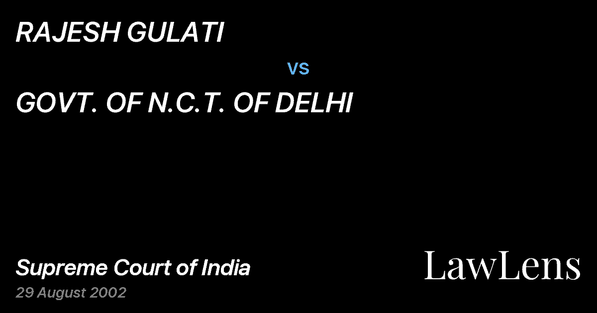 Preview image for RAJESH GULATI vs. GOVT. OF N.C.T. OF DELHI