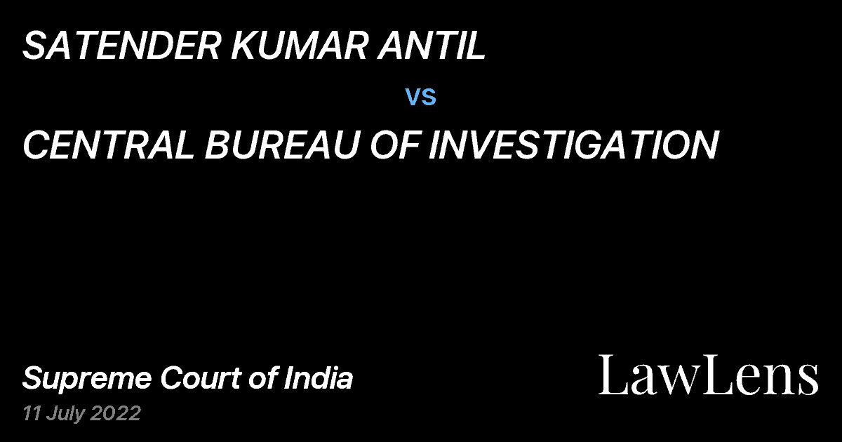Preview image for SATENDER KUMAR ANTIL vs. CENTRAL BUREAU OF INVESTIGATION