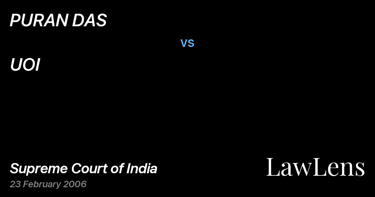 Preview image for PURAN DAS vs. UOI