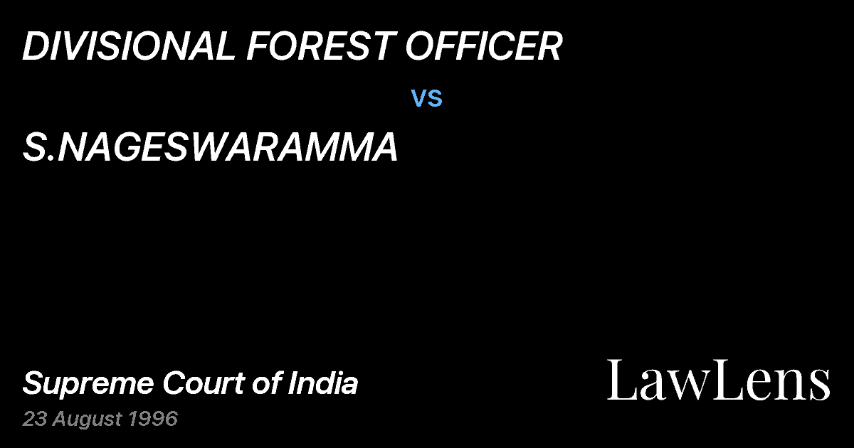 Preview image for DIVISIONAL FOREST OFFICER vs. S.NAGESWARAMMA