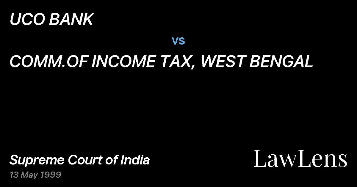 Preview image for UCO BANK vs. COMM.OF INCOME TAX, WEST BENGAL