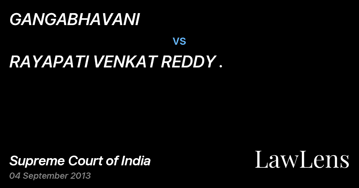 Preview image for GANGABHAVANI vs. RAYAPATI VENKAT REDDY .