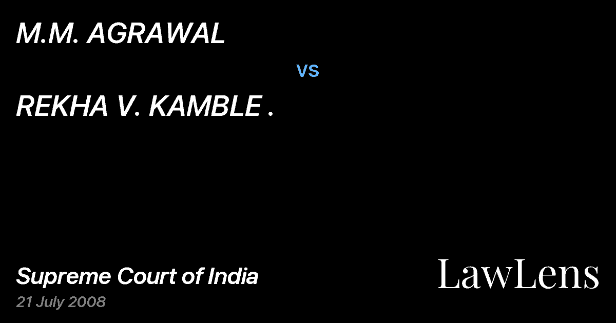 Preview image for M.M. AGRAWAL vs. REKHA V. KAMBLE .