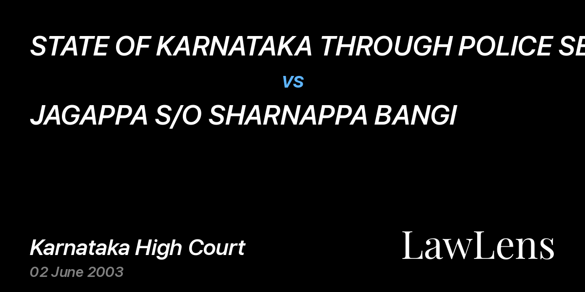 Preview image for STATE OF KARNATAKA THROUGH POLICE SEDAM vs. JAGAPPA S/O SHARNAPPA BANGI